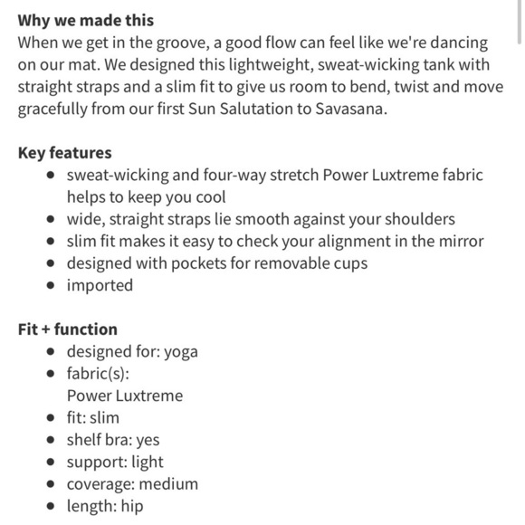 Lululemon Aria Tank Top II - Picture 6 of 6